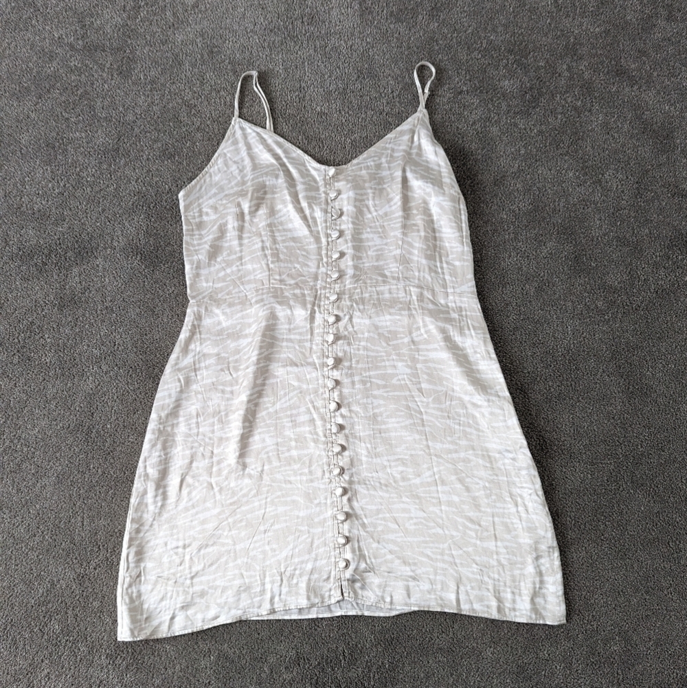 Abercrombie & Fitch Animal Print Button Down Dress Size XL Slip Dress Y2K NEW